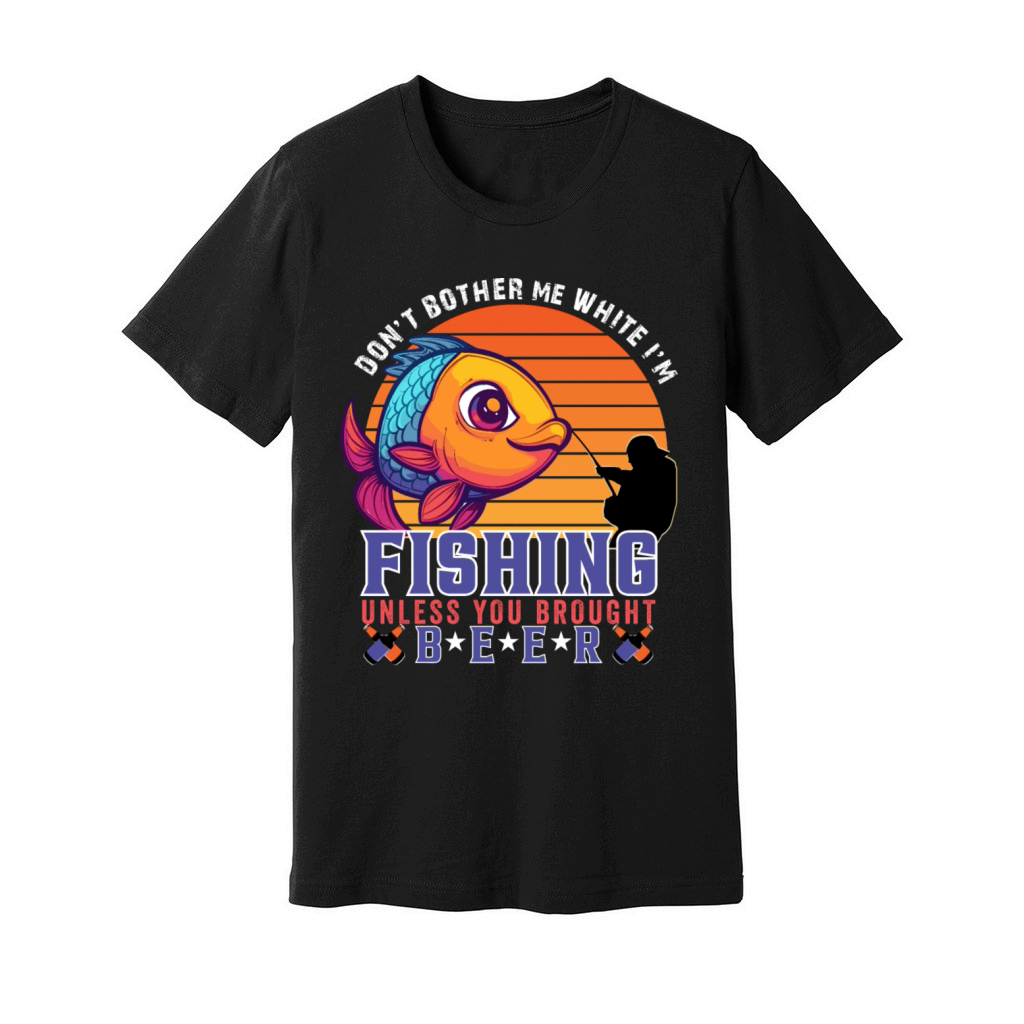 Fishing sunset vintage shirt Unisex Jersey Tee