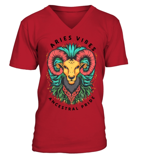 Aries Vibes Ancestral Pride V-Neck T-shirt