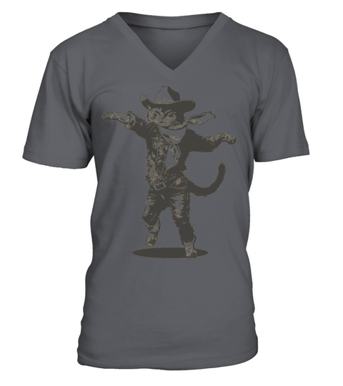 Cat Cowboy Hat Cat Dancing Vintage Style V-Neck T-shirt