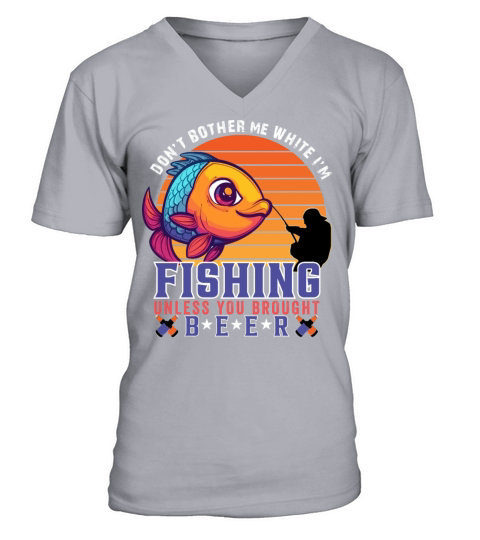 Fishing sunset vintage shirt V-Neck T-shirt