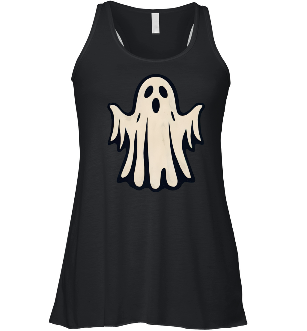 Classic Vintage Ghost - Simple Halloween Design Women's Flowy Tank Top