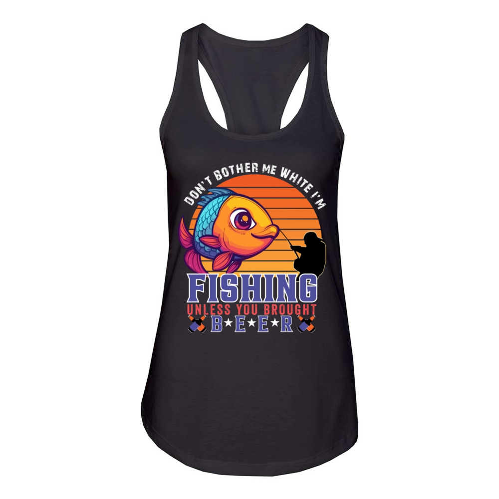 Fishing sunset vintage shirt Women's Racerback Tank