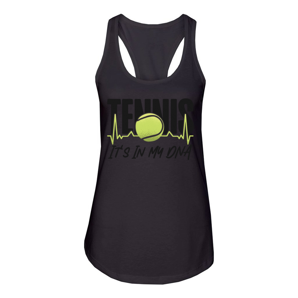 Funny Tennis Player Racket Tennis Women's Racerback Tank