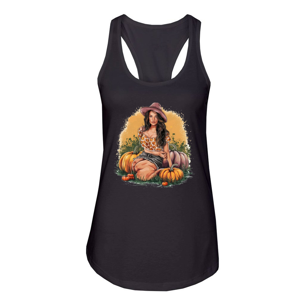 Pumpkin Patch Girly Women's Racerback Tank