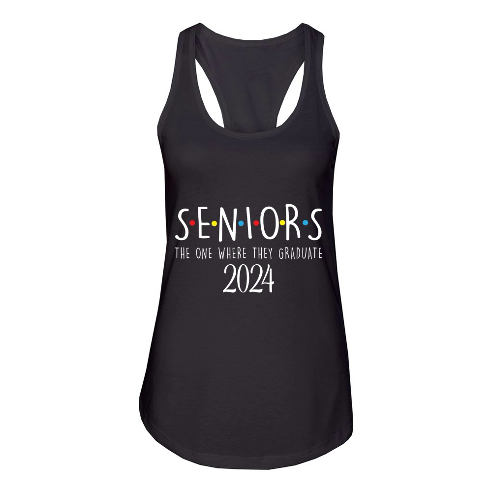 Seniors the one where they graduate 2024 02 Women's Racerback Tank