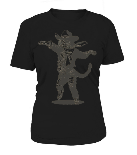 Cat Cowboy Hat Cat Dancing Vintage Style Women's T-Shirt