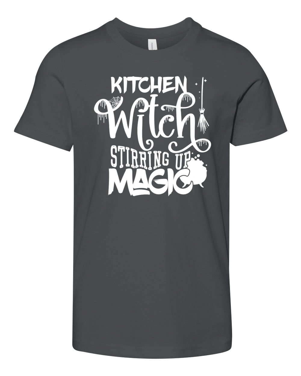 Kitchen Witch Stirring up magic Youth Unisex Jersey Tee
