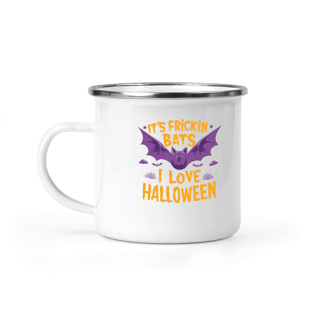ITS FRICKIN BATS I LOVE HALLOWEEN Camping Mug