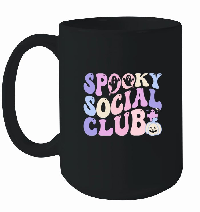 Ghost Spooky Bow Halloween Ceramic Mug