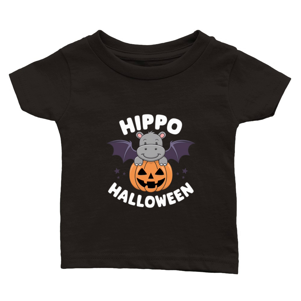 414. hippo halloween Classic Baby Crewneck T-shirt
