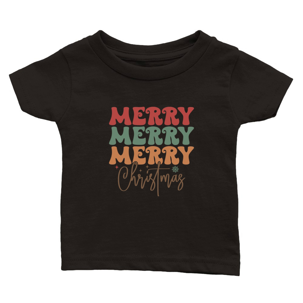 Merry 3 christmas Classic Baby Crewneck T-shirt