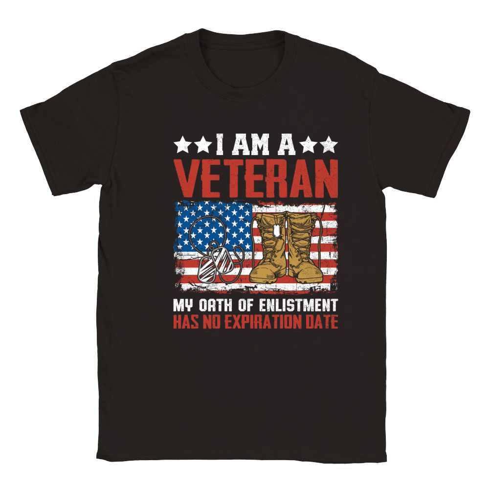 I AM A VETERAN MY OATH OF ENLISTMENT HAS NO EXPIRATION DATE Classic Kids Crewneck T-shirt