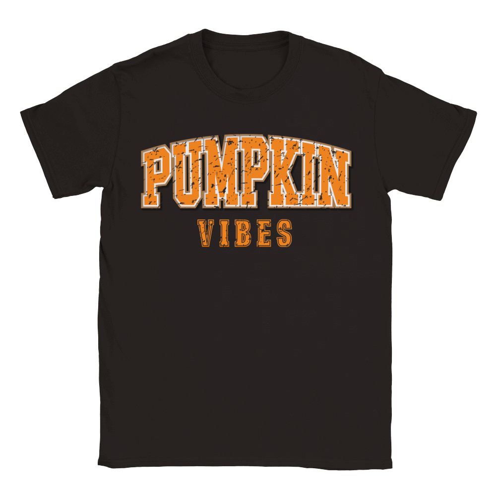 Pumpkin Vibes Retro Classic Kids Crewneck T-shirt