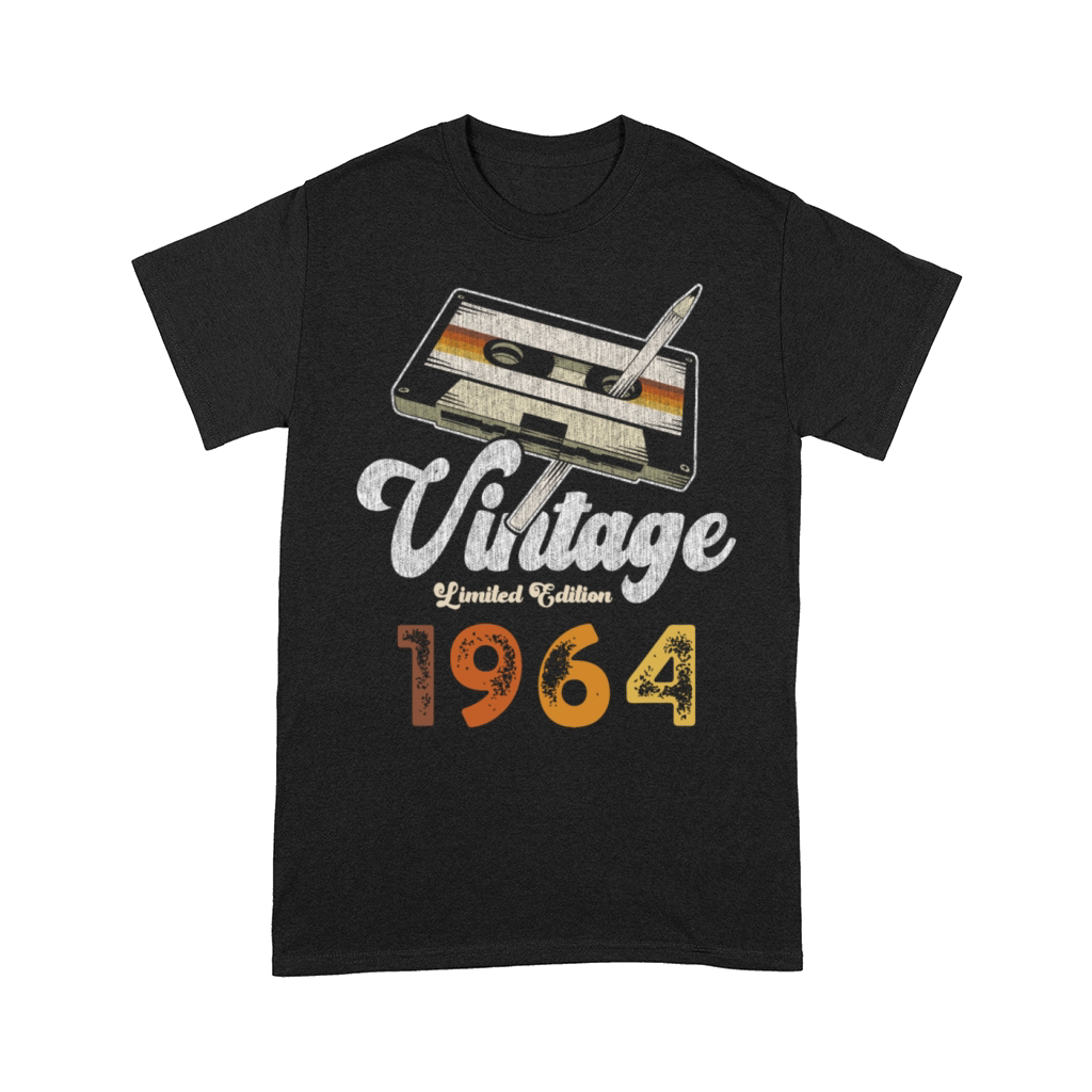 Vintage 1964 Birthday Cassette Pencil Comfort T-shirt