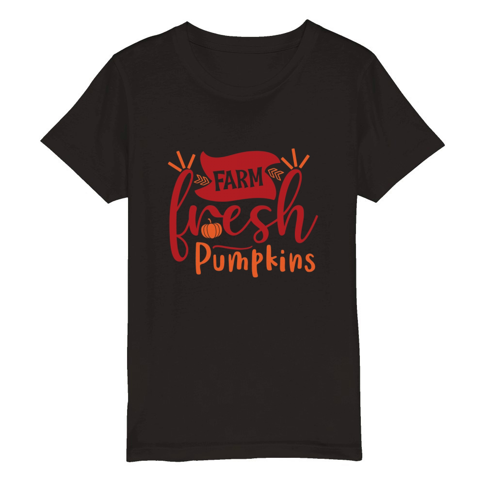 Farm fresh pumpkins  (2) Organic Kids Crewneck T-shirt