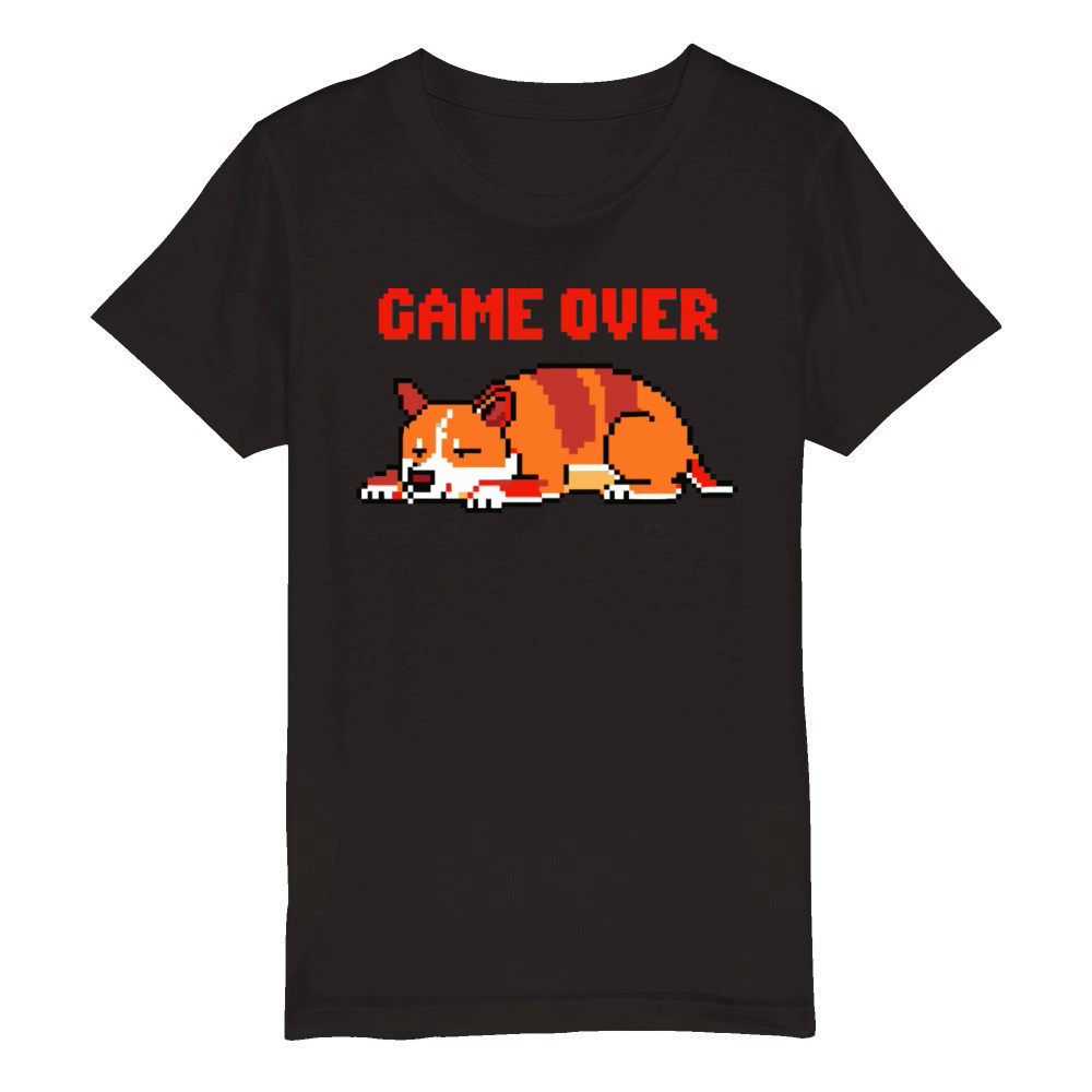 game over dog pixel Organic Kids Crewneck T-shirt