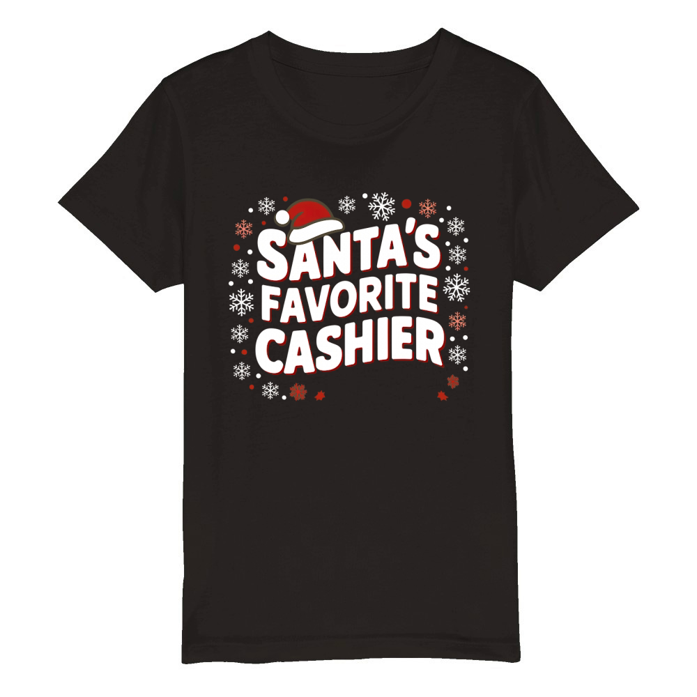 Santas favorite cashier Organic Kids Crewneck T-shirt