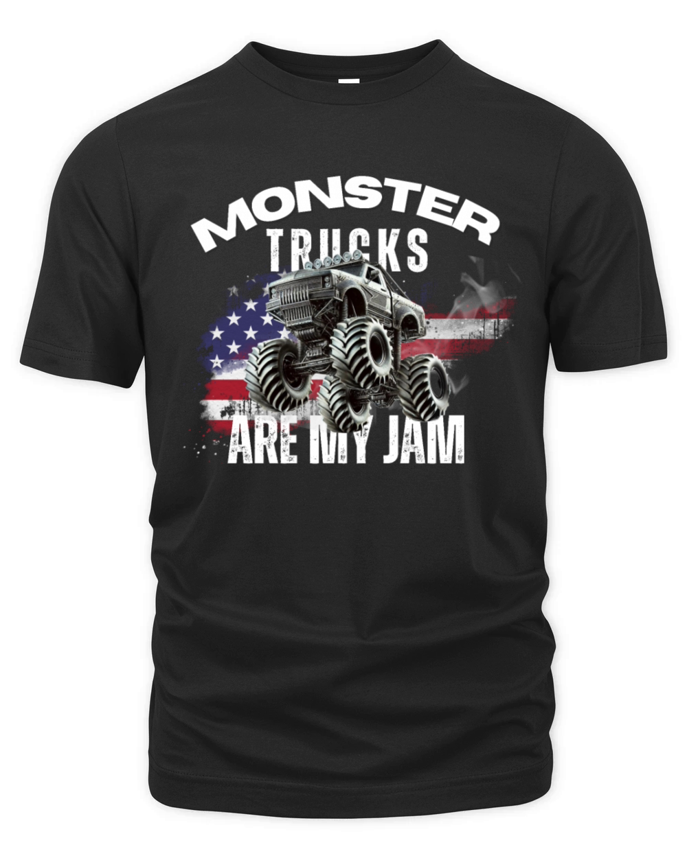 Monster trucks are my jam USA flag vintage team Organic Unisex T-shirt