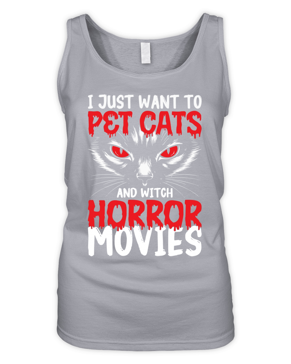 383. i just want to pet cats and witch horror movies Organic Women's Tank Top