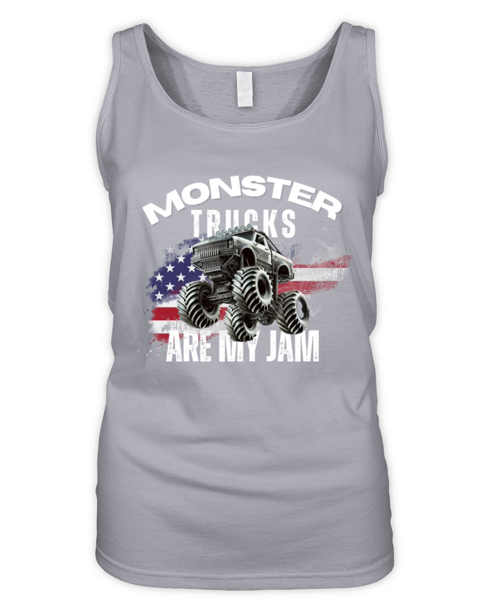 Monster trucks are my jam USA flag vintage team Organic Women's Tank Top