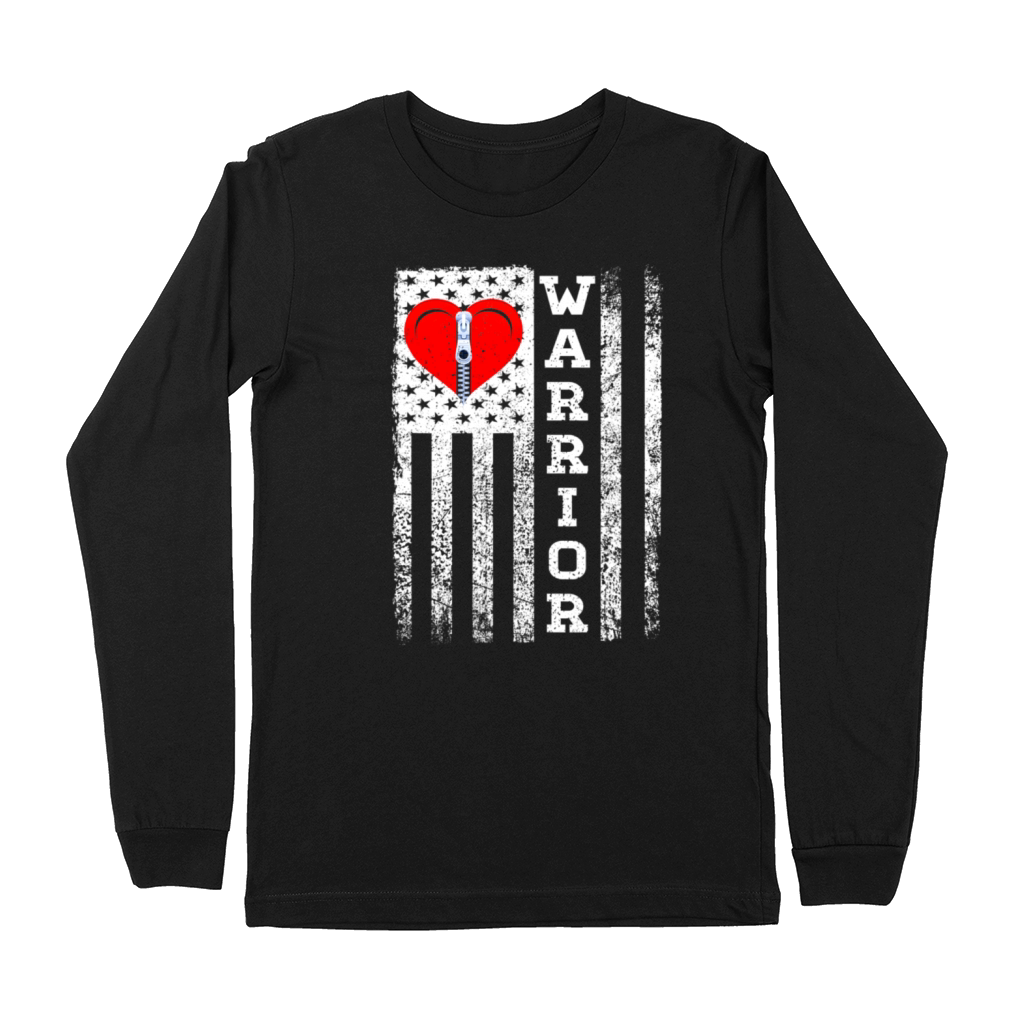 Open Heart Surgery Warrior Heart Patients Survivor Premium Long Sleeve