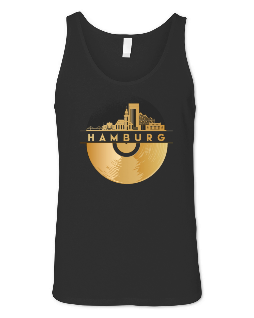 Vinyl-Record-Player Disco-Music Unisex Jersey Tank