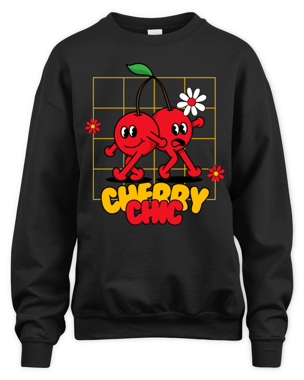Funky Cherry Chic Sweet Style with a Playful Twist Unisex Premium Crewneck Sweatshirt
