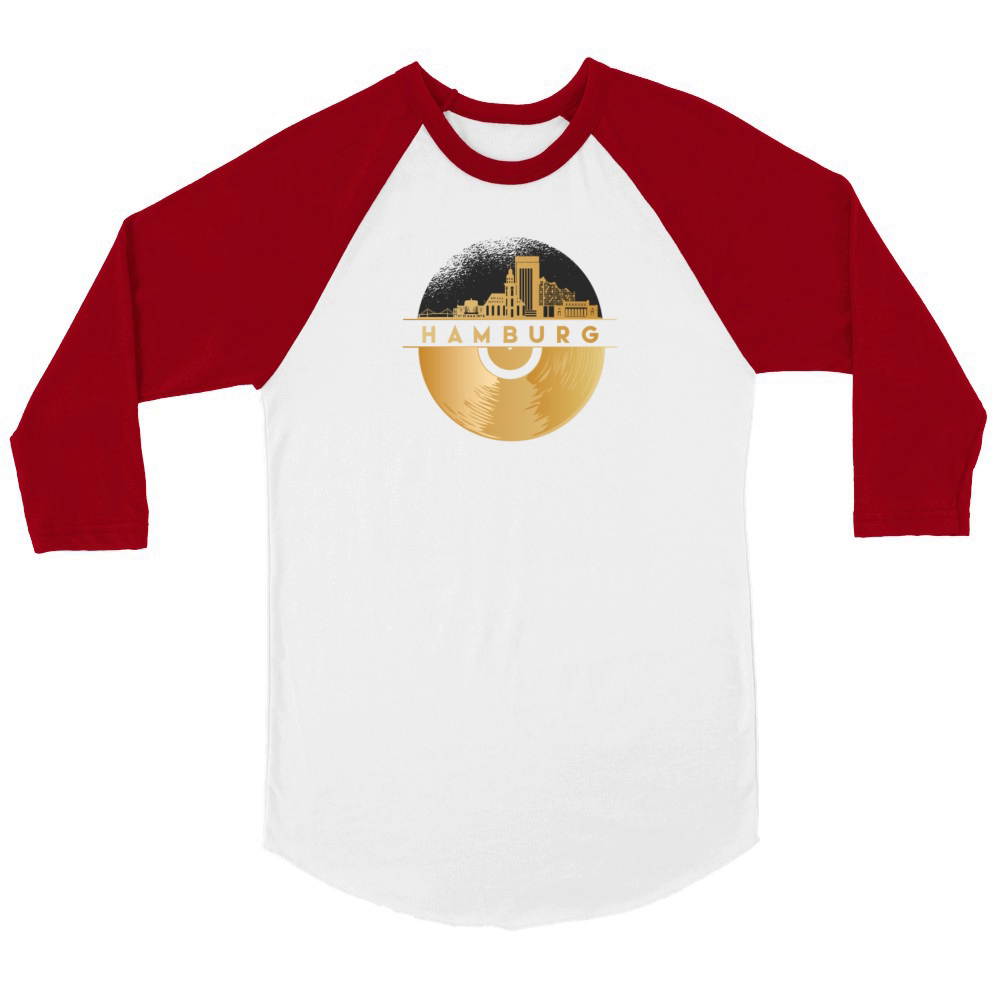 Vinyl-Record-Player Disco-Music Unisex ¾ sleeve Raglan T-shirt