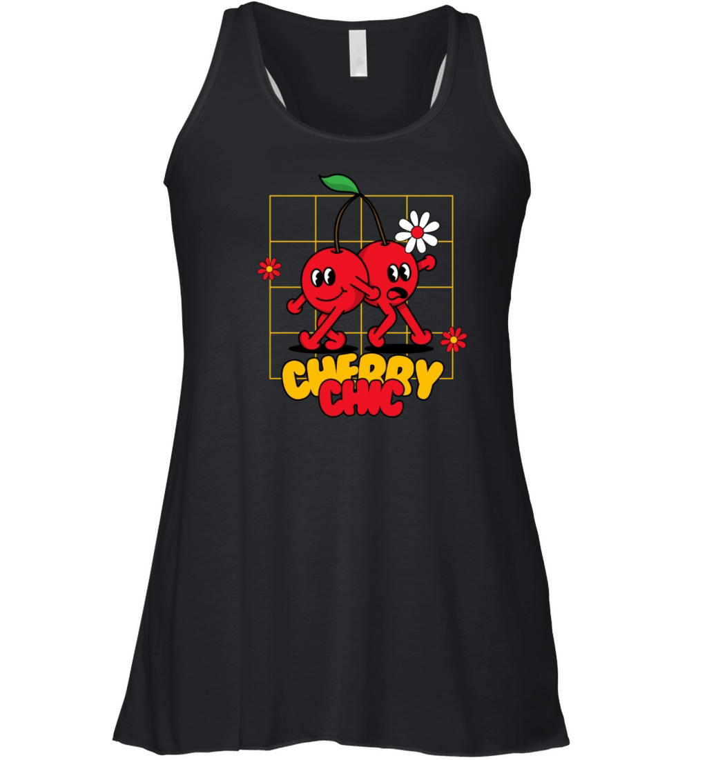 Funky Cherry Chic Sweet Style with a Playful Twist Women's Flowy Tank Top