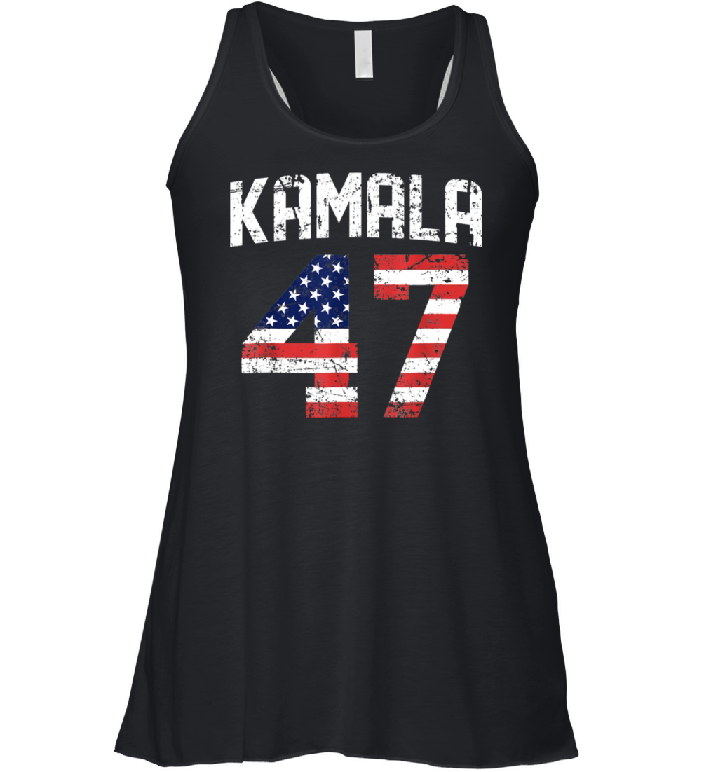 Kamala 47 Kamala Harris for President 2024 America Women's Flowy Tank Top
