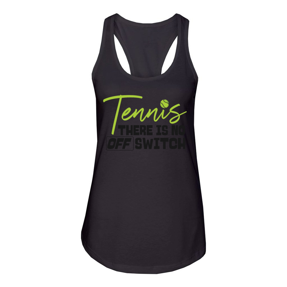 Funny Tennis Player Racket Tennis Women's Racerback Tank