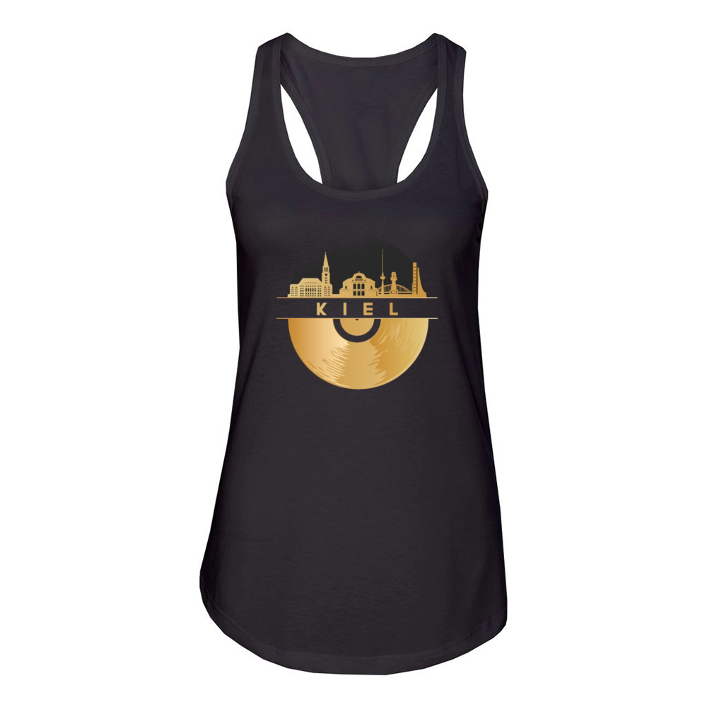Vinyl-Record-Player Disco-Music Women's Racerback Tank