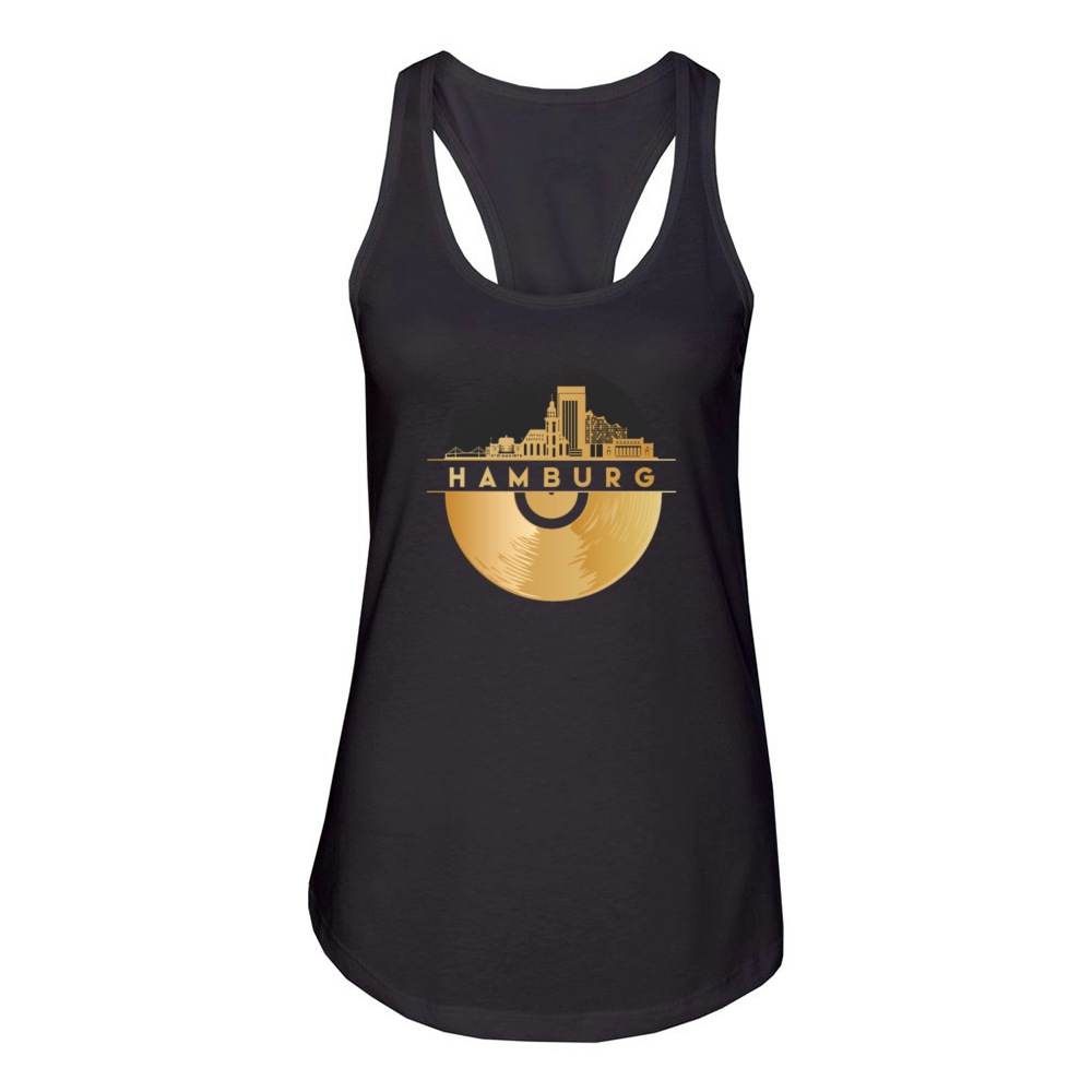 Vinyl-Record-Player Disco-Music Women's Racerback Tank