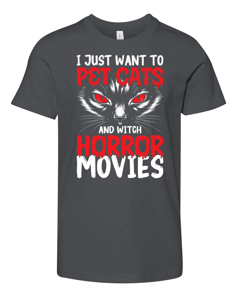 383. i just want to pet cats and witch horror movies Youth Unisex Jersey Tee