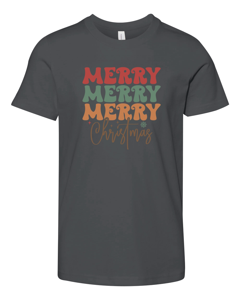 Merry 3 christmas Youth Unisex Jersey Tee