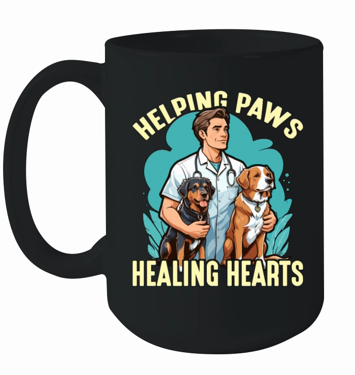 Veterinary Technician Helping Paws Animal Lover Ceramic Mug