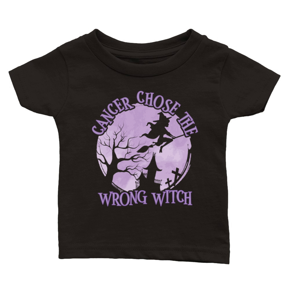 Cancer Witch Lavender Cancer Awareness Classic Baby Crewneck T-shirt