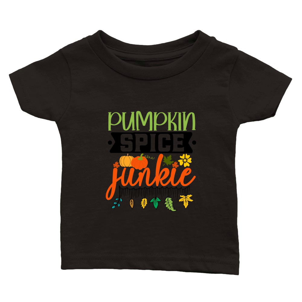 Pumpkin Spice Junkie Classic Baby Crewneck T-shirt