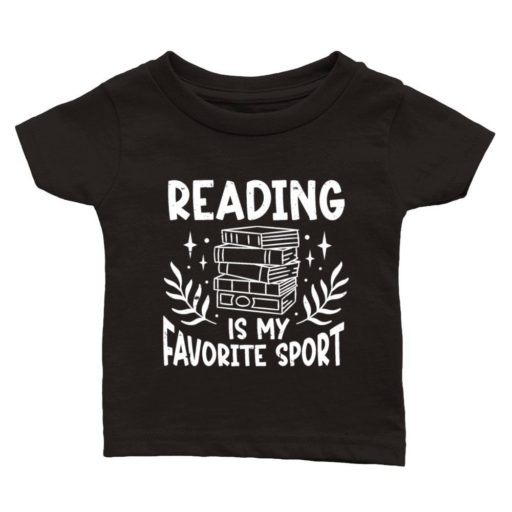 Reading Is My Favorite Sport Bookworm Classic Baby Crewneck T-shirt