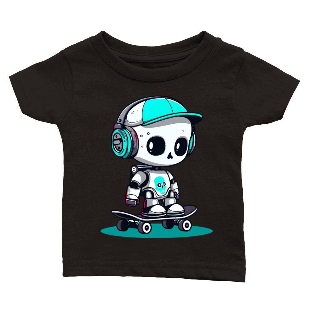 Skate SkullBot Classic Baby Crewneck T-shirt