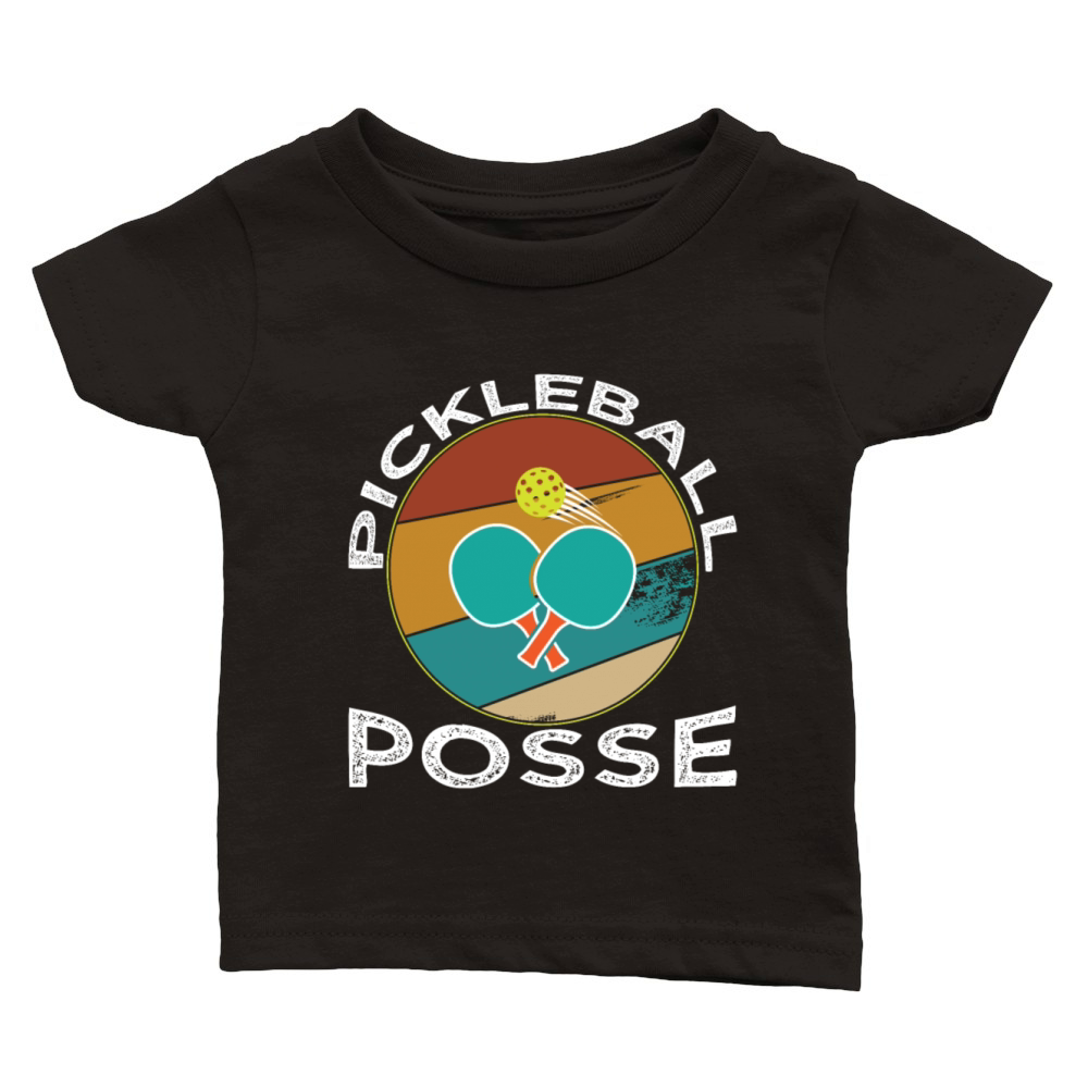 Vintage Pickleball Player Pickleball Posse Classic Baby Crewneck T-shirt