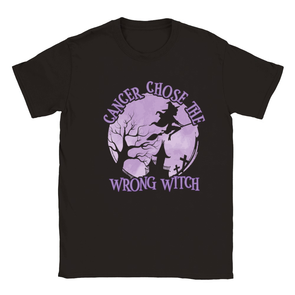 Cancer Witch Lavender Cancer Awareness Classic Kids Crewneck T-shirt