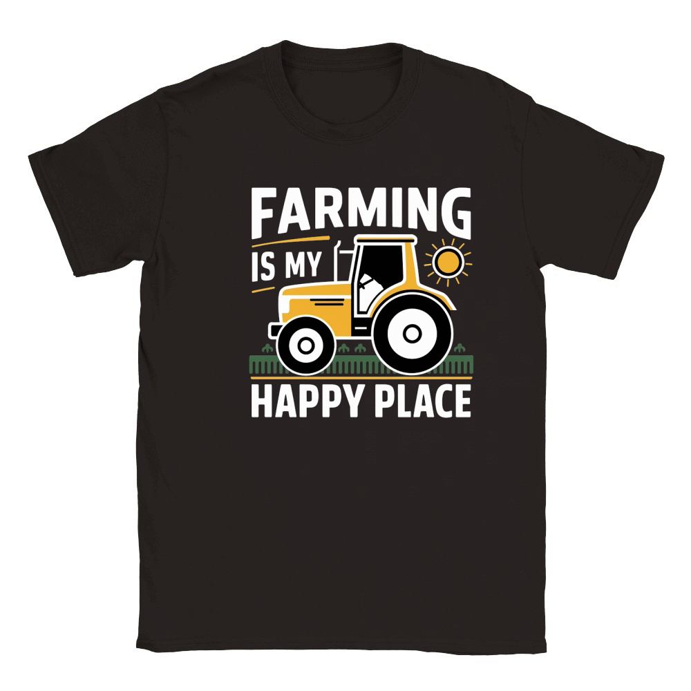 Farming is My Happy Place (2) Classic Kids Crewneck T-shirt