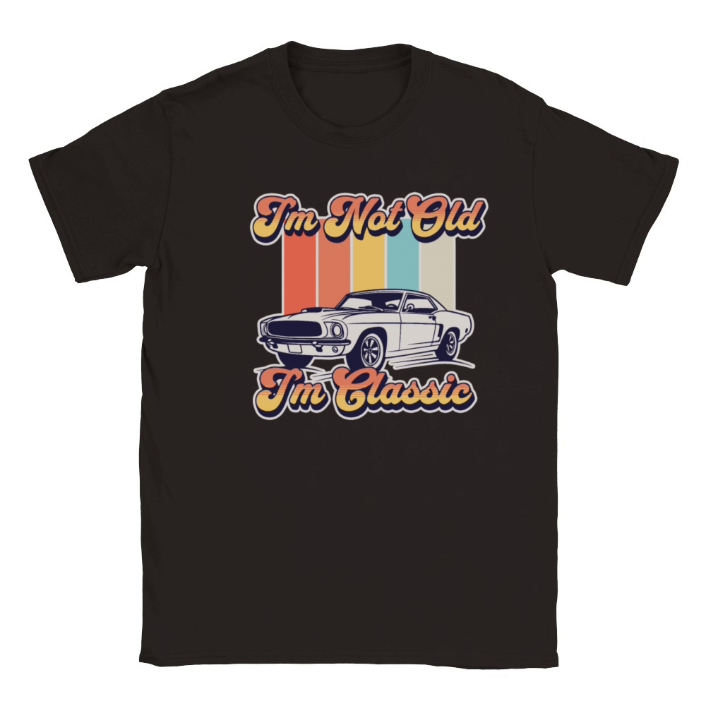 Im Not Old Im Classic Vintage Retro Car Lover Classic Kids Crewneck T-shirt
