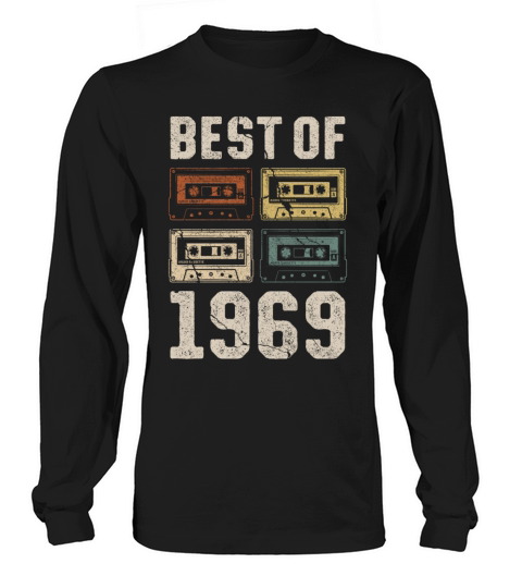 Best Of 1969 Birthday Cassette Tape Long sleeved Unisex