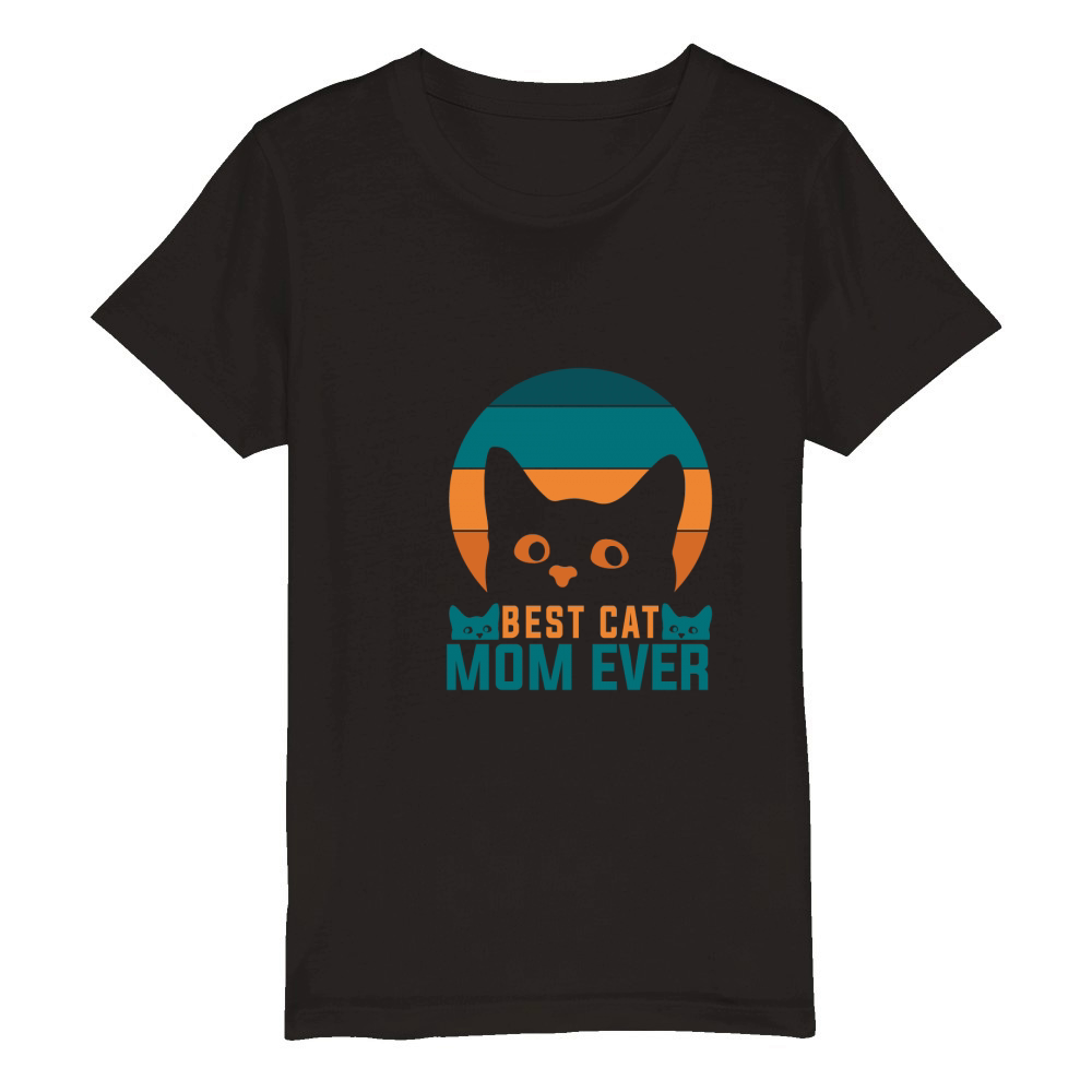 Best cat mom ever 03 Organic Kids Crewneck T-shirt