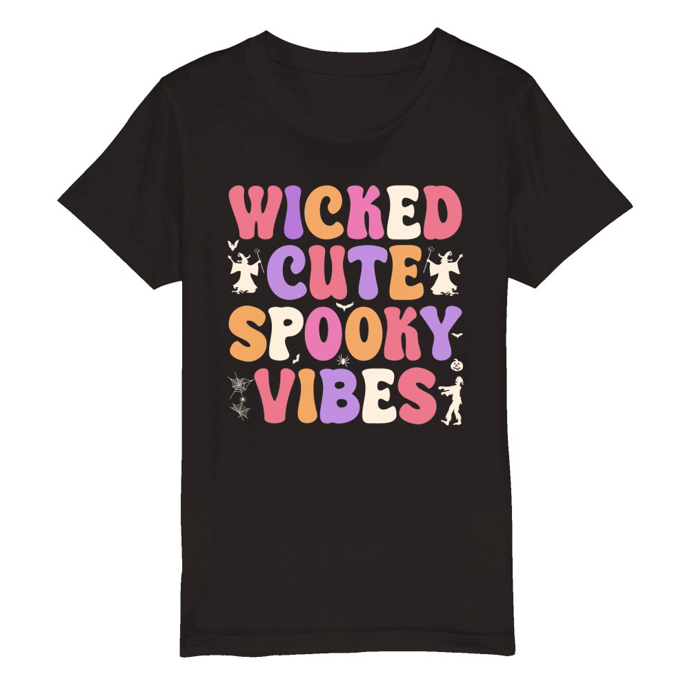 wicked cute spooky vibes Organic Kids Crewneck T-shirt