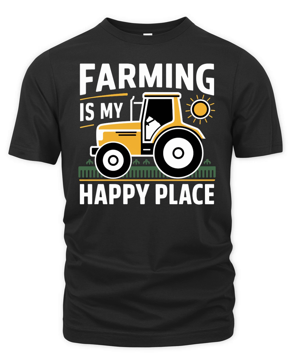 Farming is My Happy Place (2) Organic Unisex T-shirt