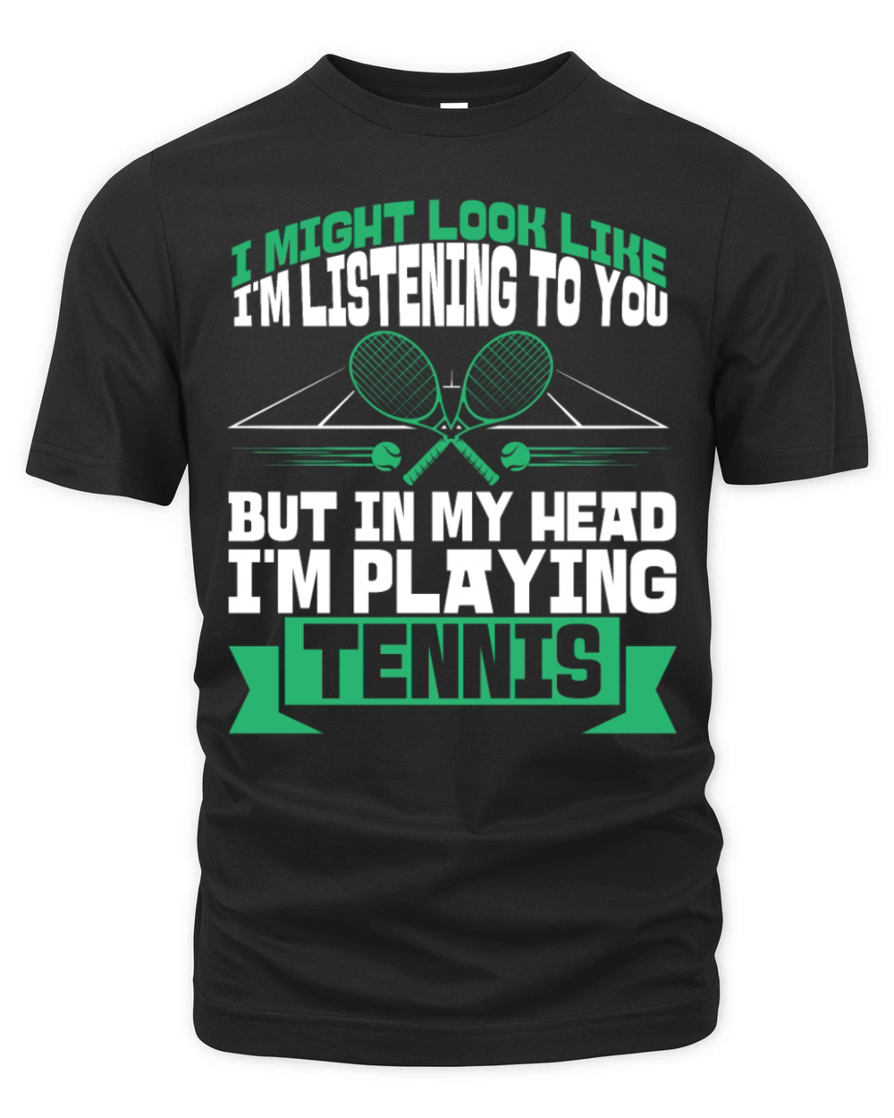 Funny Tennis Player Racket I Might Organic Unisex T-shirt