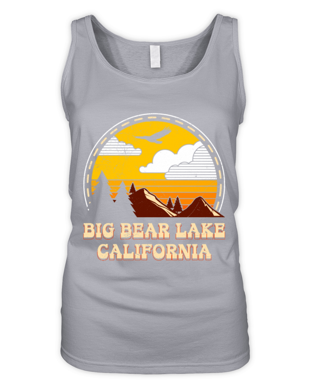 BIG BEAR LAKE CLAIFORNIA Vintage Big Bear Lake Organic Women's Tank Top